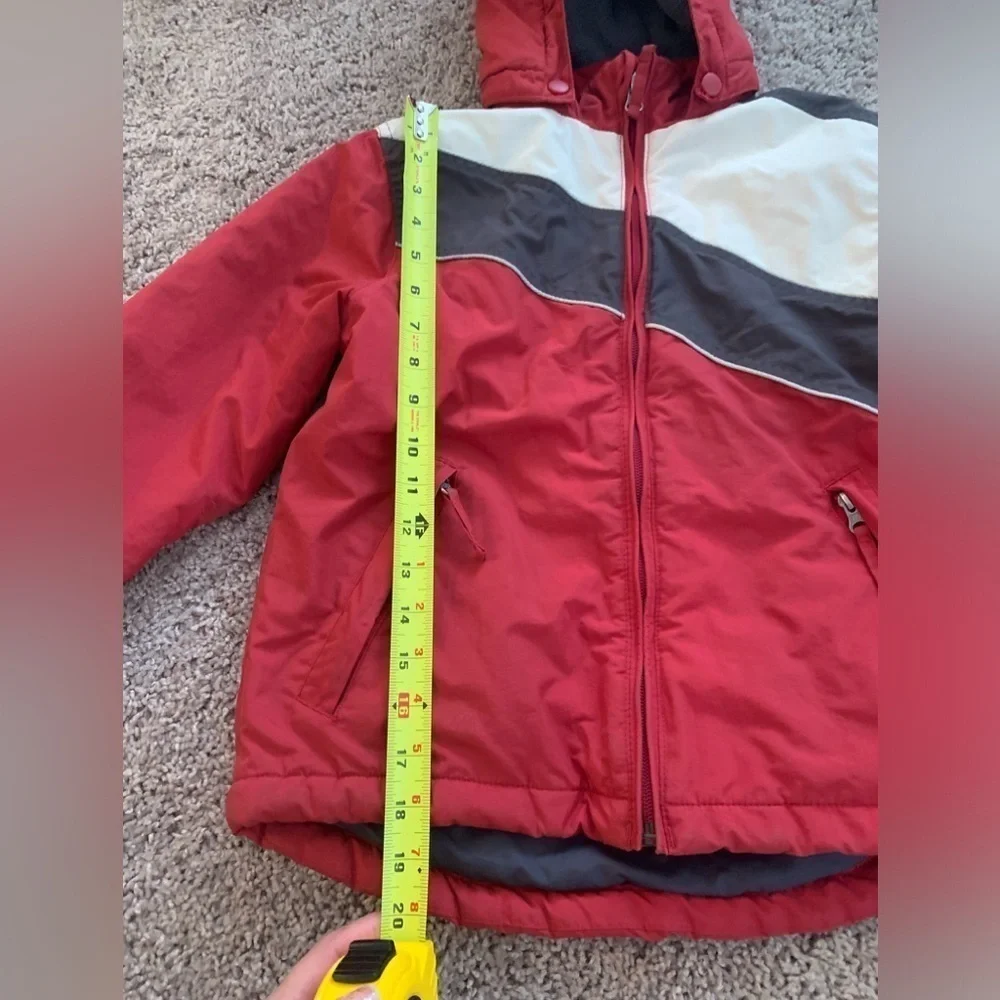 The Children Place Thermolite Ski Winter Jacket Coat Red White Black Colorblock